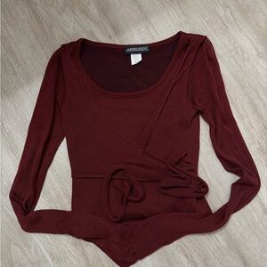 Vintage absolutely Burgundy Wrap Top